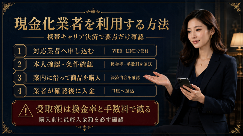 キャリア決済現金化業者を利用する方法