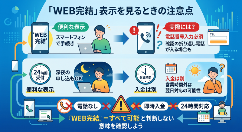クレジットカード現金化WEB完結表示を見るときの注意点