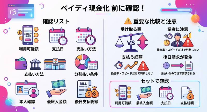 ペイディ現金化を利用する前の確認