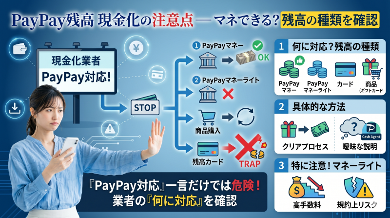 PayPay残高対応の現金化業者を見るときの注意点