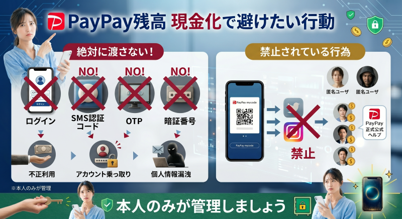 PayPay現金化で避けたい行動