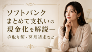 ソフトバンクまとめて支払いの現金化を解説―手取り額・翌月請求など