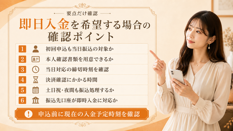 auかんたん決済で即日入金を希望する場合のポイント