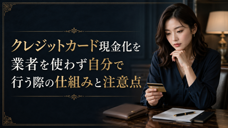 クレジットカード現金化を業者を使わず自分で行う際の仕組みと注意点