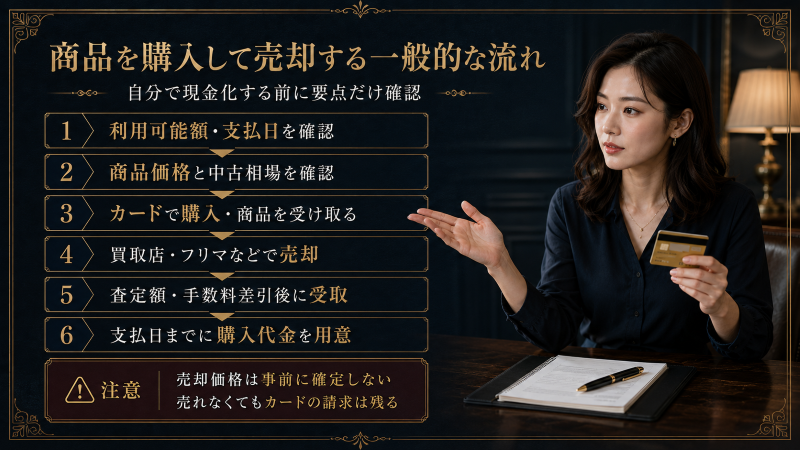 クレジットカード現金化を自分で行う流れ